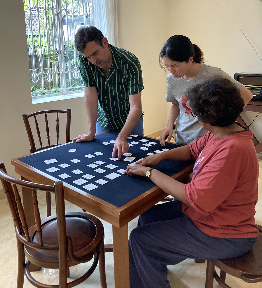 Not a card game but serious strategic planning - Mark, Winnie and Ahila, 2024